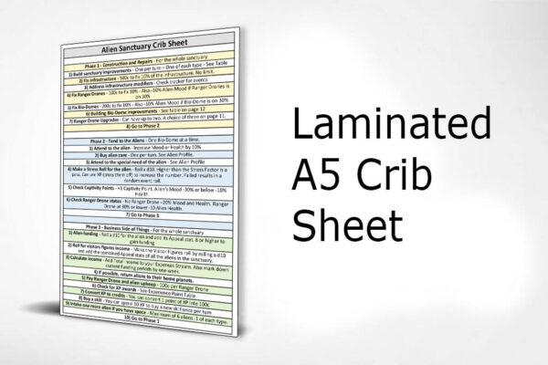 Alien Sanctuary -  A5 Laminated Crib Sheet